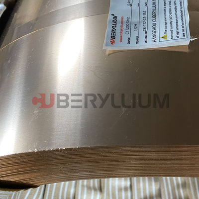 Industry Product Alloy C17200 Beryllium Copper Strips / Tapes For Spring Contact