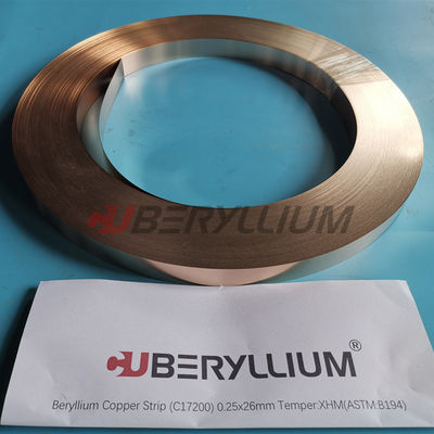 BeCu Beryllium Copper Strip UNS C17200 0.25x25.4 For Spring Clip And Contact