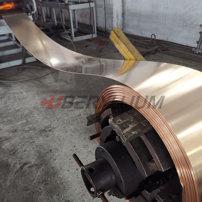 Cube 2 Beryllium Coper Alloy Strip Qbe1.9 0.3mmx200mm  БрБНТ1.9  For Stamping Process