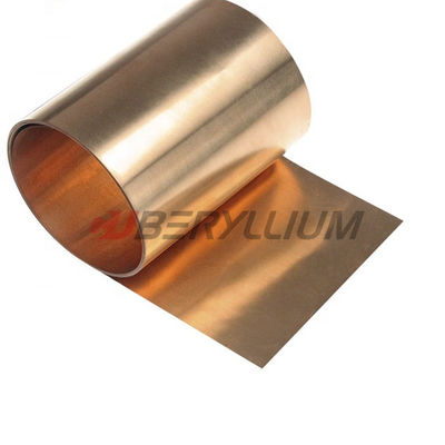 BE-CU C17200 Beryllium Copper Strips 200 - 300mm Wide For Relay Contact Springs
