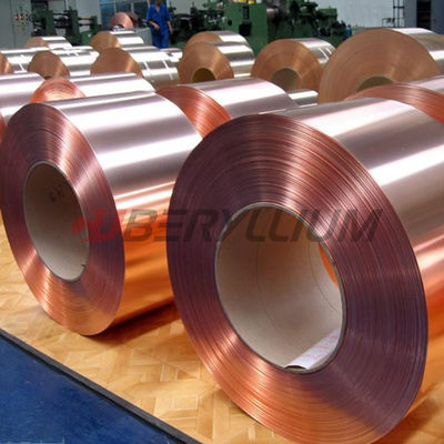 Qbe2 Beryllium Copper Strip 0.1mmx250mm Hard State Bright Surface