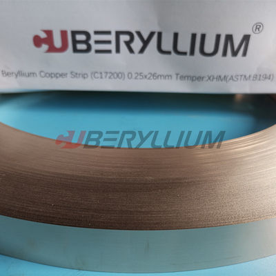 Becu Uns C17200 Beryllium Copper Plate Becu C17200 Hardened 0.25mmx26mm